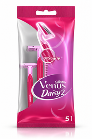 Venus Daisy 2 Women's Disposable Razors, 2 Blades – 5 Pieces