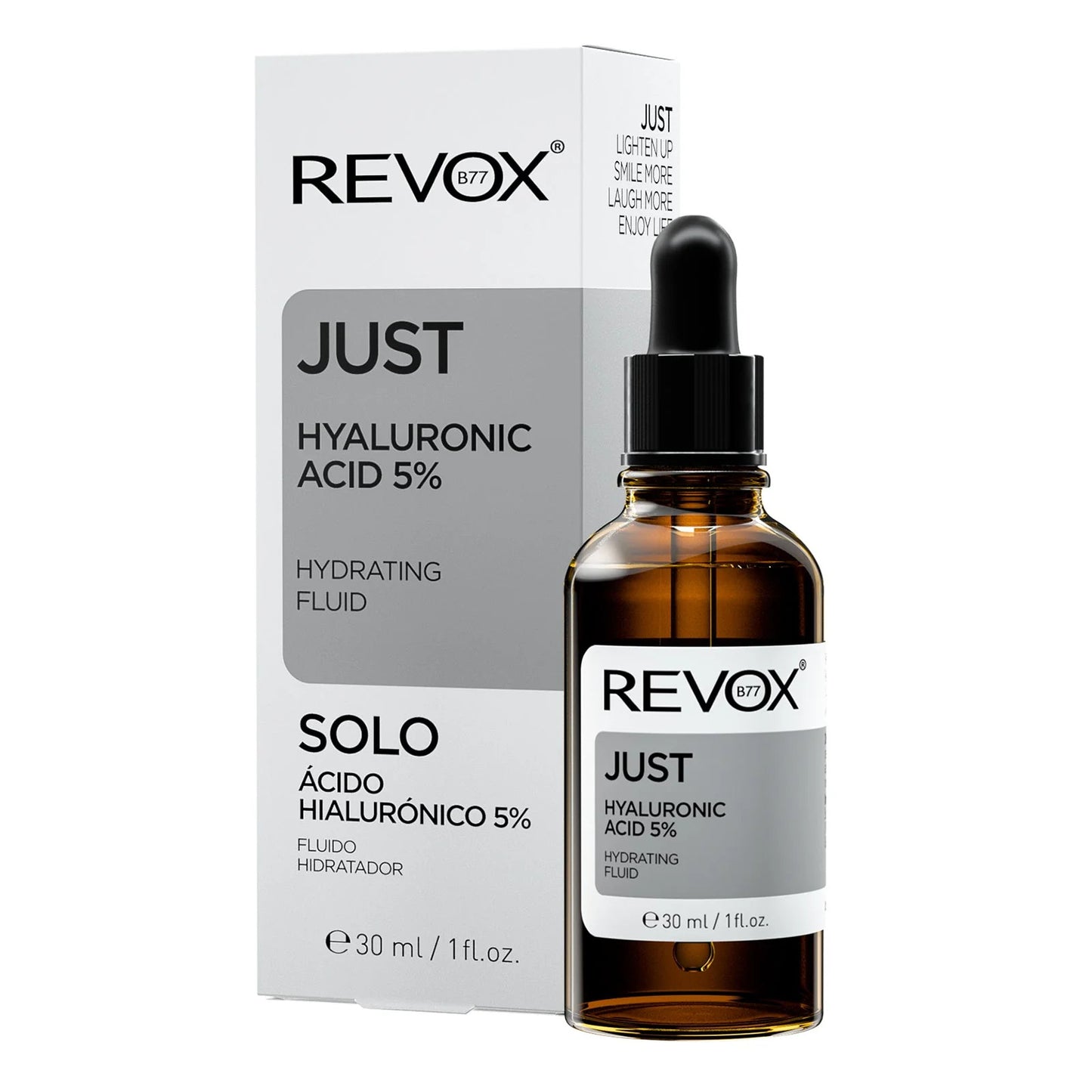 JUST HYALURONIC ACID 5% HYDRATING FLUID DermatologicallyTested 30ml