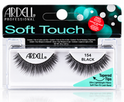 Professional Soft Touch 154 Black False Eyelashes with Adhesive – 1 Pair