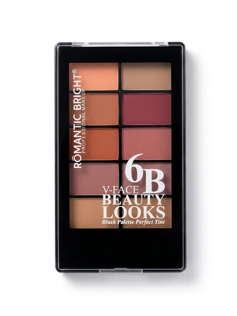 6B V-FACE BEAUTY LOOKS Blush Palette Perfect Tint 12 colors powder - shade C 20g