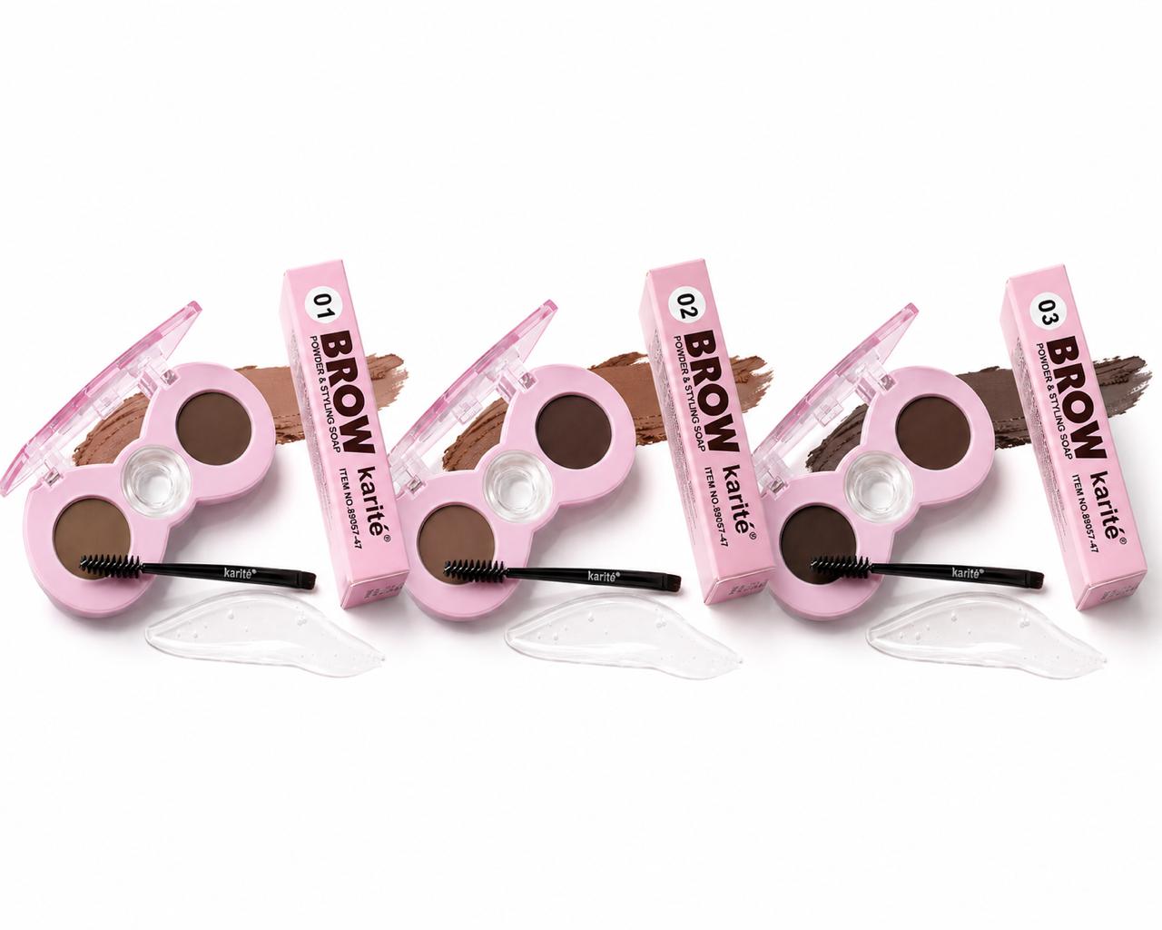 BROW POWDER & STYLING SOAP WATERPROOF 3D SHAPING 2 in 1 with brush 3g+2g
