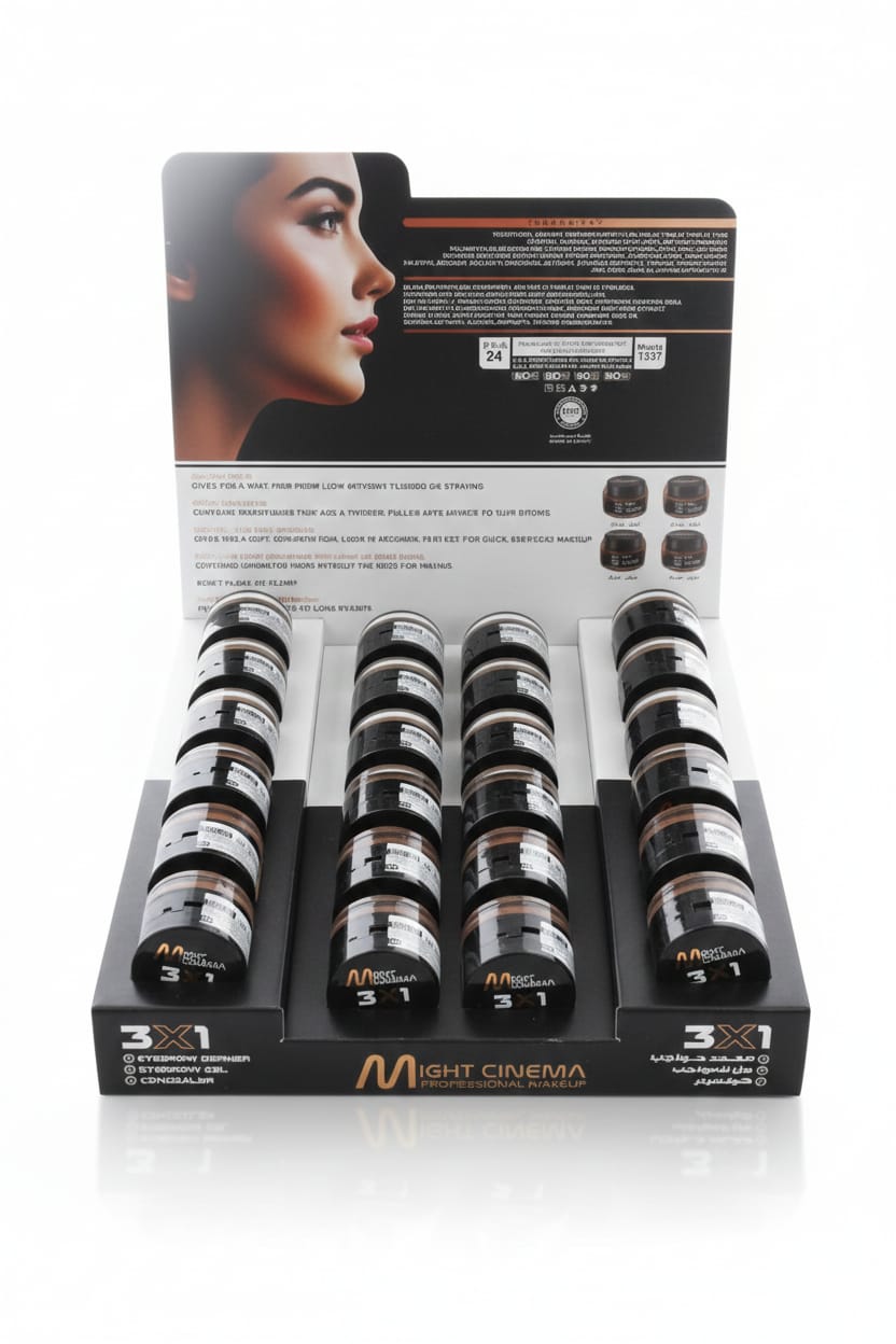 3X1 Cream Makeup Display Set EYEBROW CLEANSER - EYEBROW GEL - CONCEALER