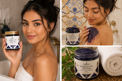 MOROCCAN Bath Soap With Blue Nila - Skin Care 100% NATURAL 300gm