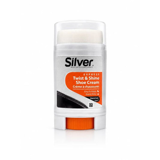 Silver EXPRESS Twist & Shine Shoe Cream Easy to Apply - Quick Shine - black - 50ml