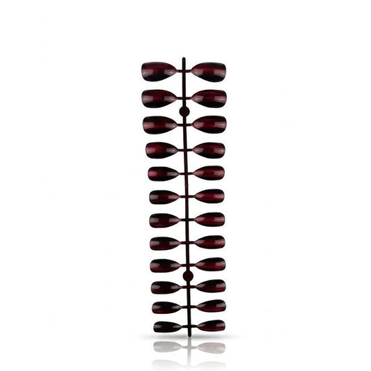 Merry color Glossy paint 24 NAILS - shade 3 - Maroon & Black Ombre