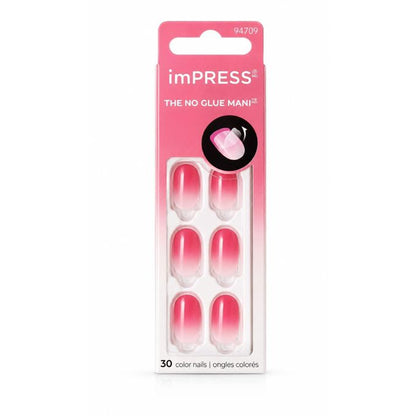 Kiss imPRESS The No Glue Mani Press-On Nails – Pink Ombre (30 Nails) IMC50C