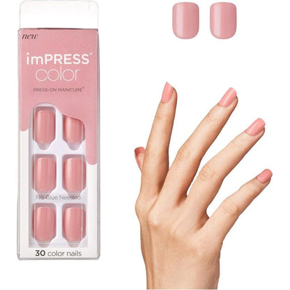 Kiss imPRESS THE NO GLUE MANI KIMC003C Pretty Pink 30 Nails