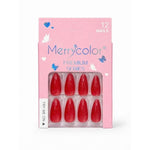Merrycolor Premium Cat Eye Press-On Nails – 12 Pcs Shimmering Fake Nails Set with Adhesive Tabs - shade 14