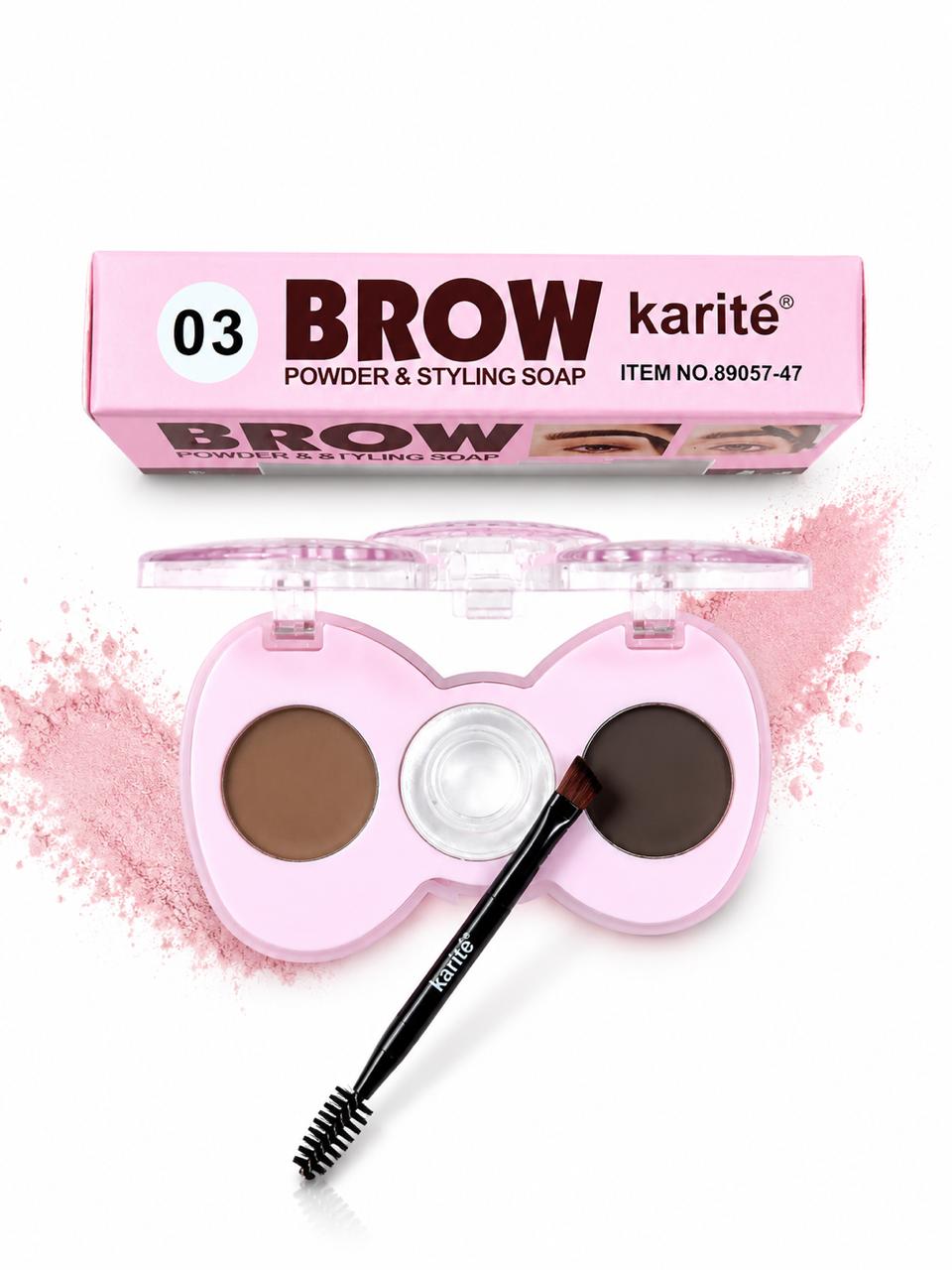 BROW POWDER & STYLING SOAP WATERPROOF 3D SHAPING 2 in 1 with brush 3g+2g