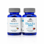 Omega RX Plus & Biovita Advance Dietary Supplement Set – 2 × 60 Gummies