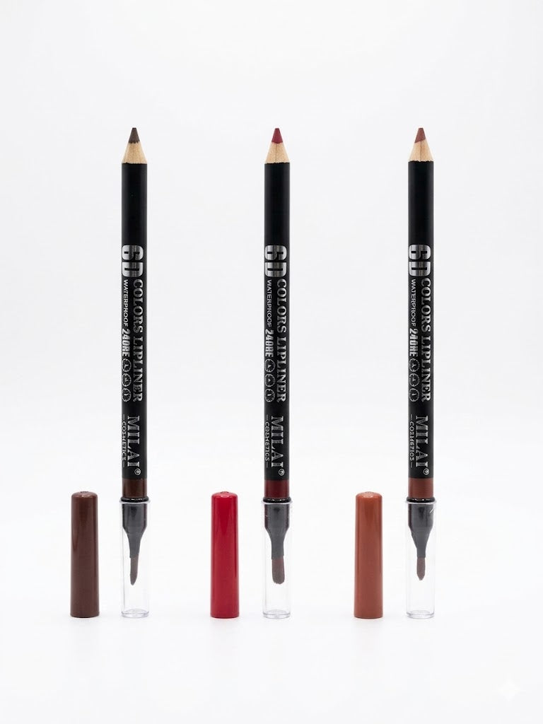 Milai Cosmetic 6D COLORS LIPLINER WATERPROOF 2 IN 1 - 24H shade 6-10-12 - .07g