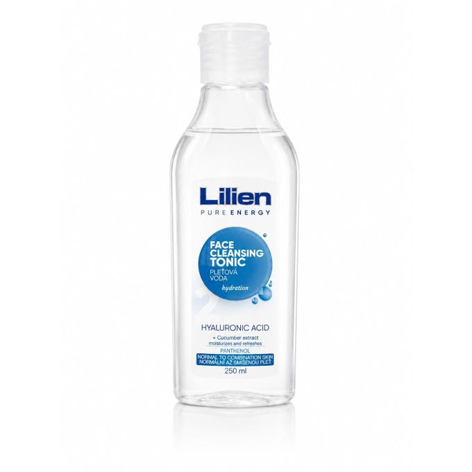 Lilien PURE ENERGY - FACE CLEANSING TONIC WATER - HYALURONIC ACID - PANTHENOL - 250ml
