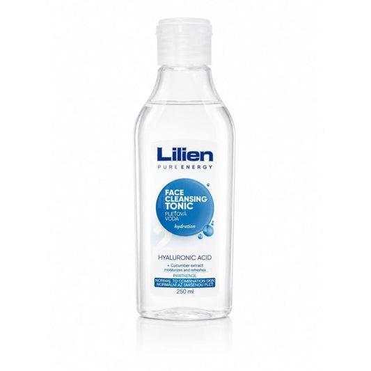 Lilien PURE ENERGY - FACE CLEANSING TONIC WATER - HYALURONIC ACID - PANTHENOL - 250ml