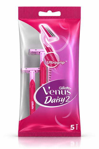 Venus Daisy 2 Women's Disposable Razors, 2 Blades – 5 Pieces