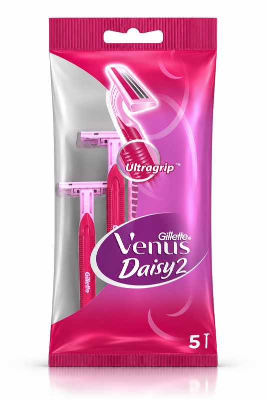 Venus Daisy 2 Women's Disposable Razors, 2 Blades – 5 Pieces