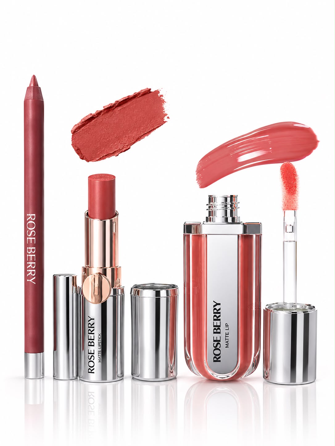 SOFT GLOWY GORGEOUS 3D MAKEUP KIT - Lip Liner - 1.2g , 3d Hydra Xtreme Lip gloss - 6ml and High Shine Gloss Stick - 2.5g - shade 02