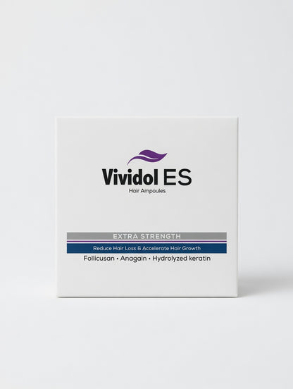 Vividol ES Hair Ampoules EXTRA STRENGTH Follicusan - Anagain - Hydrolyzed Keratin 5pcs in 10ml