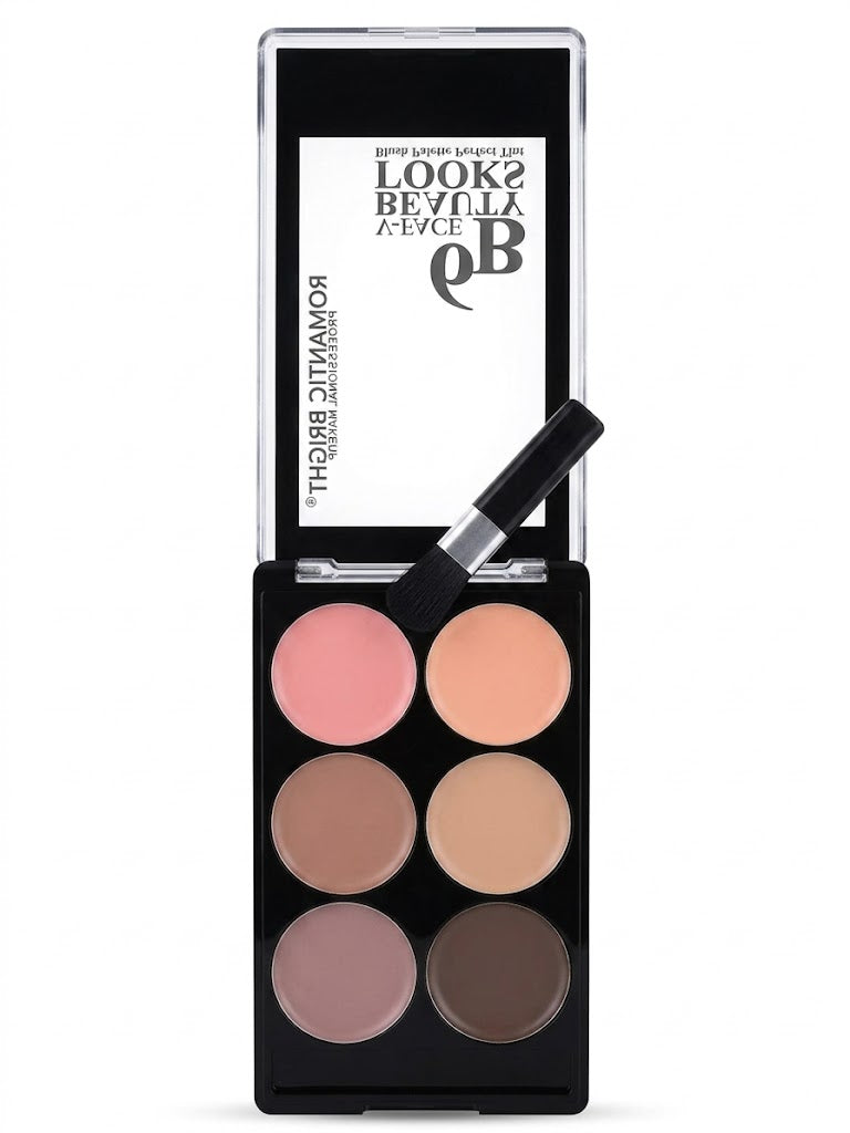 6B V-FACE BEAUTY LOOKS Blush Palette Perfect Tint 6 colors creamy - shade C 16.8g