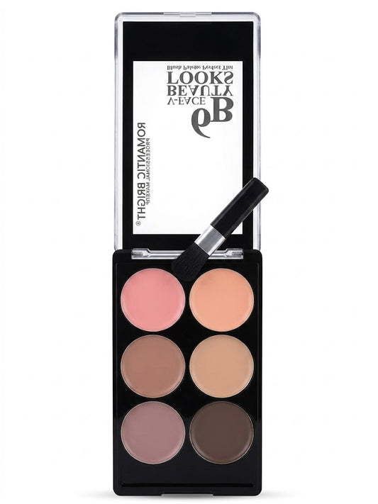 6B V-FACE BEAUTY LOOKS Blush Palette Perfect Tint 6 colors creamy - shade C 16.8g