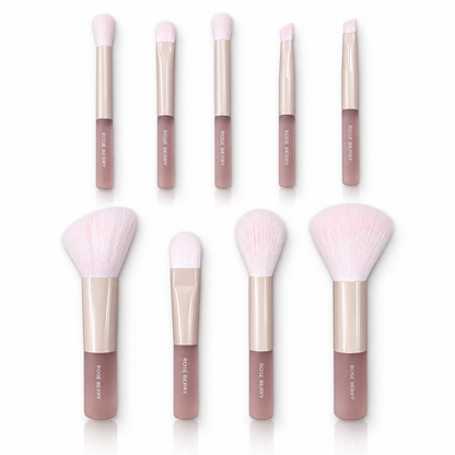 Makeup Brush Set Sweet - Glam Travel Kit - MK3-282B - 9PCS