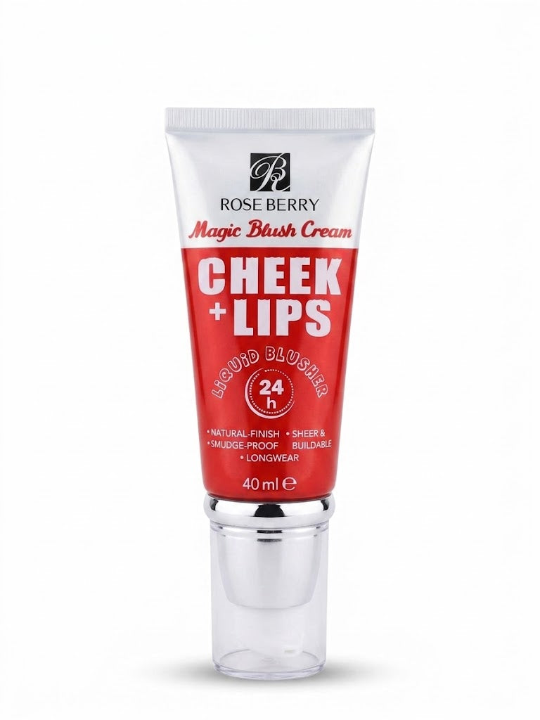 Magic Blush Cream CHEEK + LIPS Liquid Blusher WATERPROOF 40ml