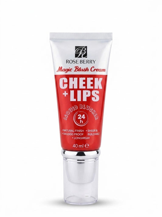 Magic Blush Cream CHEEK + LIPS Liquid Blusher WATERPROOF 40ml