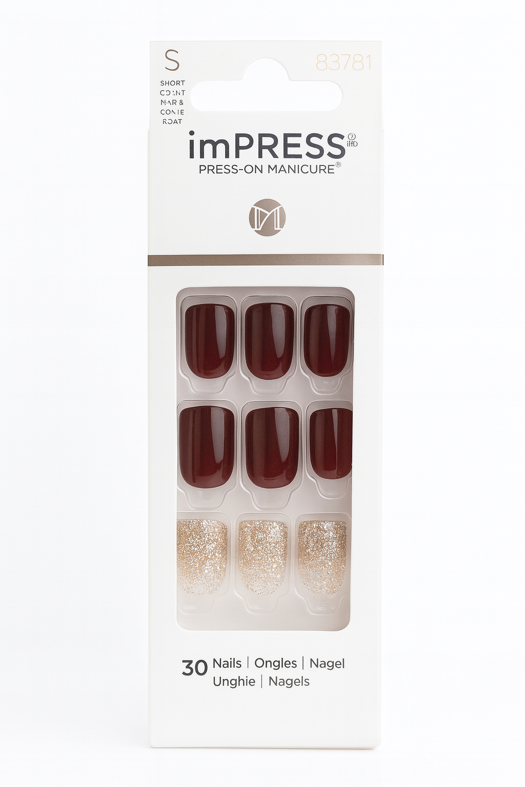 imPRESS PRESS-ON MANICURE KIM020C No Other 30 Nails