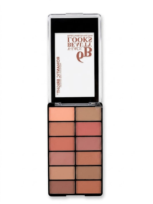 6B V-FACE BEAUTY LOOKS Blush Palette Perfect Tint 12 colors powder - shade C 20g