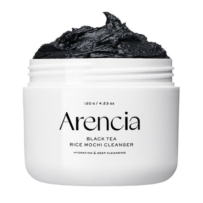 Arencia Black Tea Rice Mochi Cleanser Deep Pore Cleansing Gentle Foaming Wash - 120g
