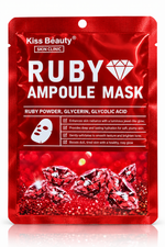Skin Clinic Ruby Ampoule Sheet Mask with Glycerin & Glycolic Acid – 30 ml