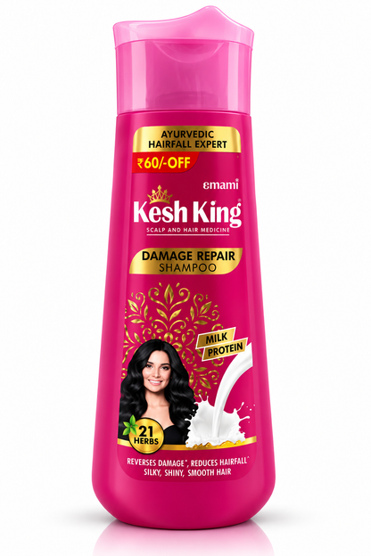 Damage Repair Shampoo with Milk Protein & 21 Ayurvedic Herbs – 340 ml