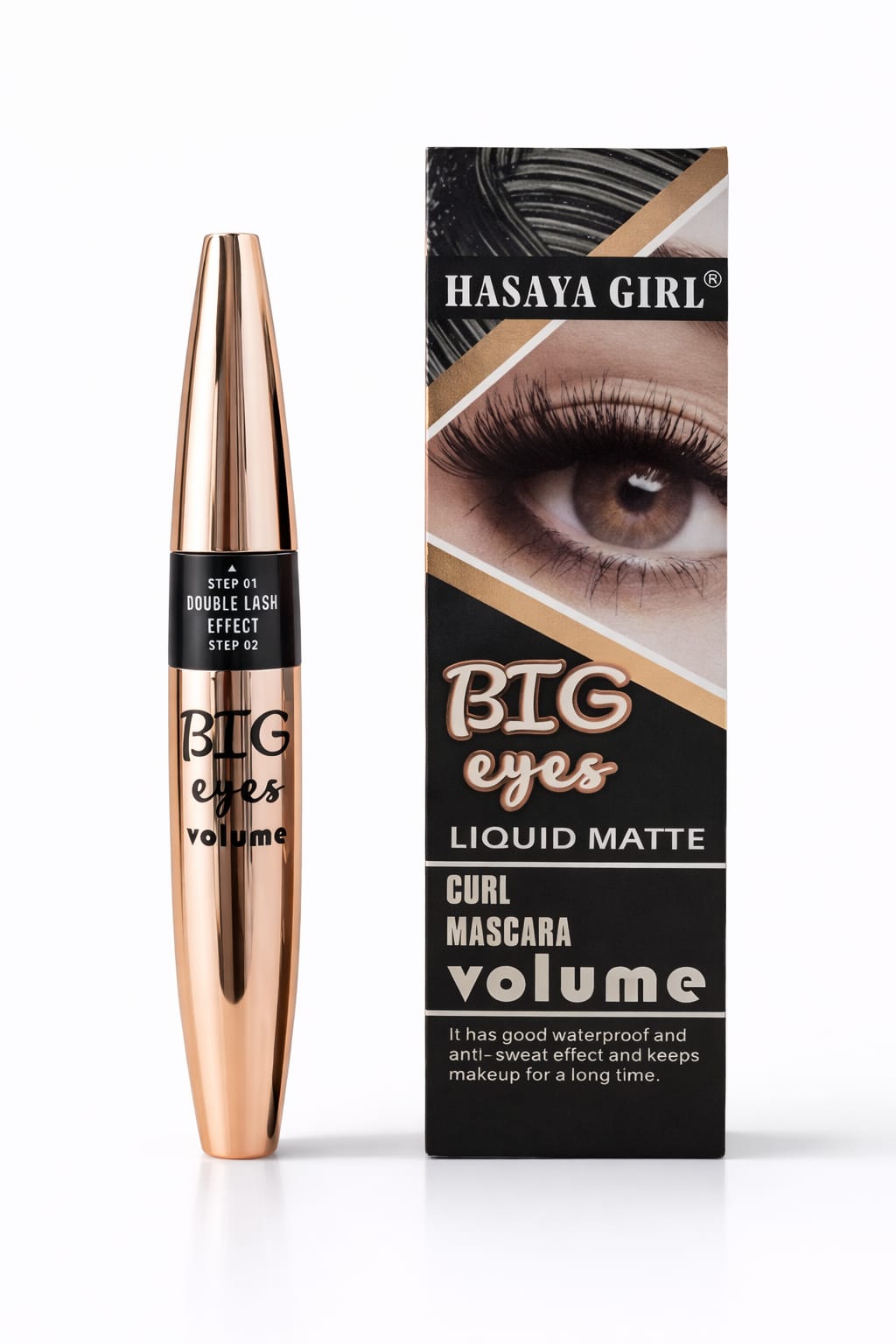 BIG EYES Liquid Matte Curl & Volume Mascara – Double Lash Effect 14ml