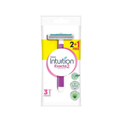 Schick Intuition Exacta 2 sensitive for women PURPLE&PINK 2+1 FREE - 3 razors