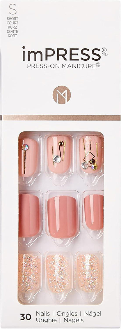 imPRESS PRESS-ON MANICURE KIM015C Fine Lines 30 Nails