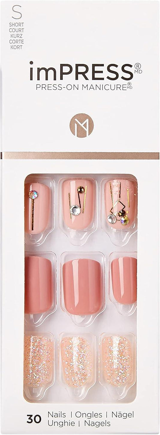imPRESS PRESS-ON MANICURE KIM015C Fine Lines 30 Nails