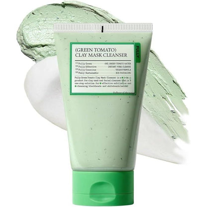Fully Green Tomato Clay Mask Cleanser – 2-in-1 Vegan Pore Care Face Mask & Cleanser - 120ml