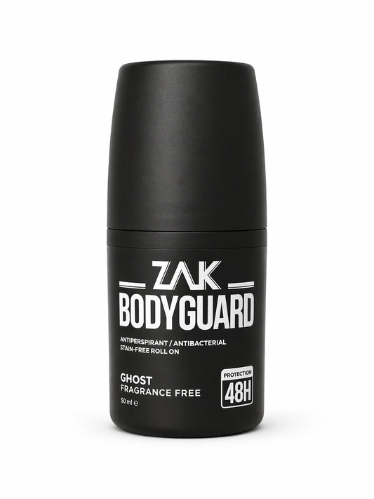 BODYGUARD GHOST FRAGRANCE FREE ANTIPERSPIRANT-ANTIBACTERIAL STAIN- ROLL ON 50ml
