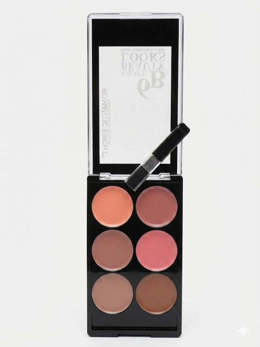 6B V-FACE BEAUTY LOOKS Blush Palette Perfect Tint 6 colors creamy - shade B 16.8g