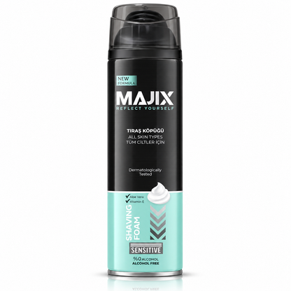 Sensitive Shaving Foam – Alcohol Free with Aloe Vera & Vitamin E - All Skin Types - 200ml
