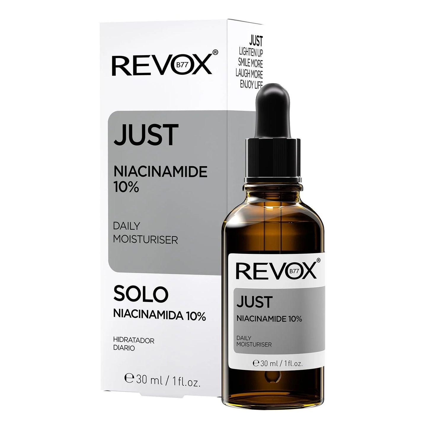 JUST NIACINAMIDE 10% DAILY MOISTURISER Dermatologically Tested 30ml