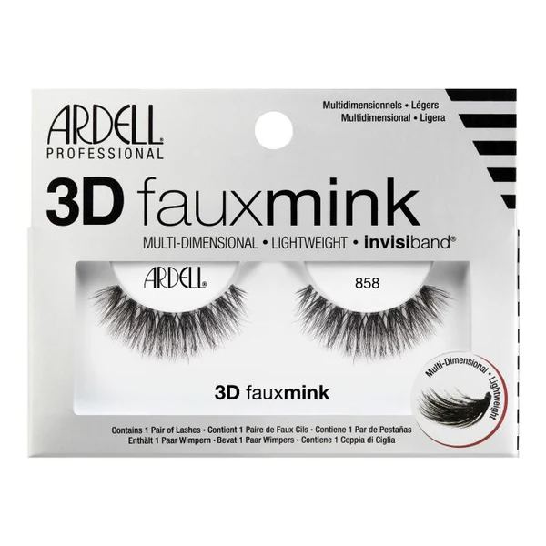 Professional 3D Faux Mink Lashes – Multi-Dimensional, Lightweight, Invisiband (Style 858)