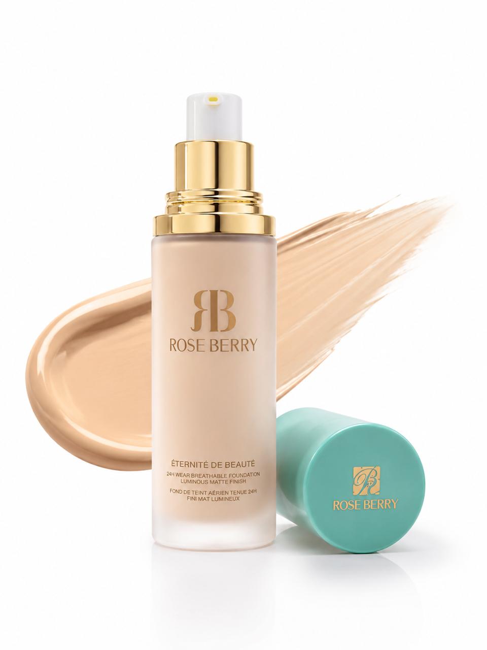 Rose Berry ETERNITE DE BEAUTE 24H WEAR BREATHABLE FOUNDATION shade 02 - 40ml