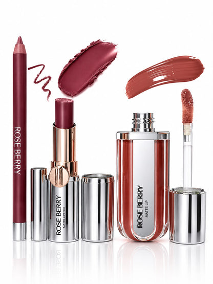 SOFT GLOWY GORGEOUS 3D MAKEUP KIT - Lip Liner - 1.2g , 3d Hydra Xtreme Lip gloss - 6ml and High Shine Gloss Stick - 2.5g - shade 01