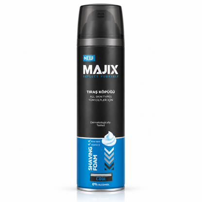 Cool Shaving Foam – Alcohol Free with Aloe Vera & Vitamin E - All Skin Types - 200ml