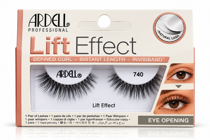 Professional Lift Effect 740 False Eyelashes – Eye Opening, Defined Curl & Instant Length – 1 Pair