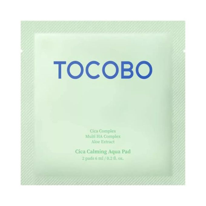 TOCOBO Cica Calming Aqua Pad – Soothing Toner Pads with Cica & Hyaluronic Acid - 2 Pads 6ml
