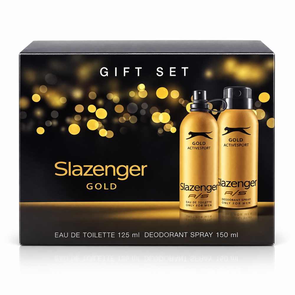 ActiveSport Men’s Gift Set Gold  – Eau de Toilette 125 ml + Deodorant Spray 150 ml