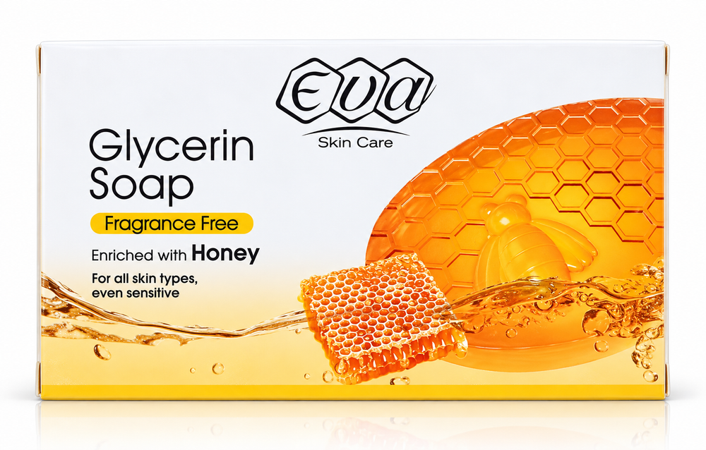 Skin Care Glycerin Soap with Honey, Fragrance Free – 100 g