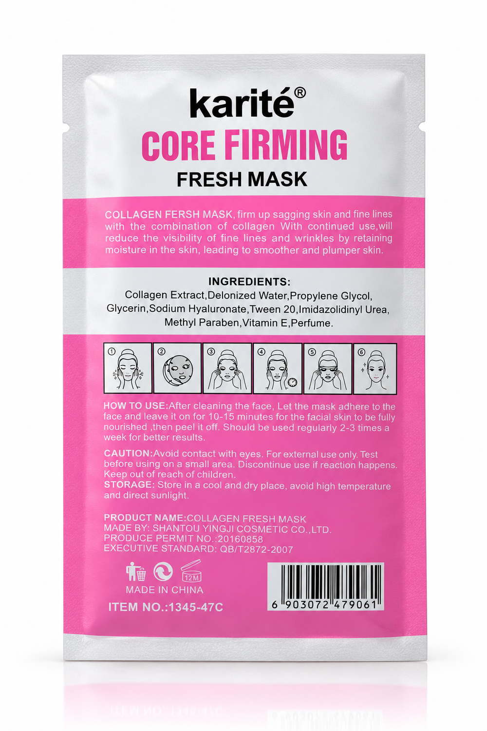 Core Firming Collagen Fresh Sheet Face Mask – Hydrating & Plumping – 30 ml