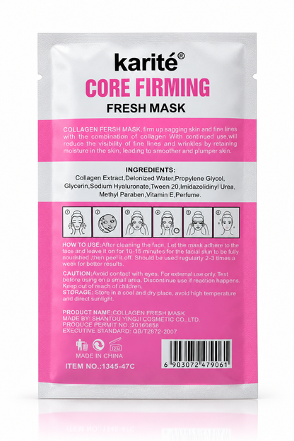 Core Firming Collagen Fresh Sheet Face Mask – Hydrating & Plumping – 30 ml
